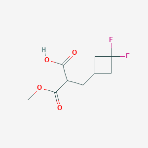 molecular formula C9H12F2O4 B2768473 2-[(3,3-Difluorocyclobutyl)methyl]-3-methoxy-3-oxopropanoic acid CAS No. 1856658-67-7