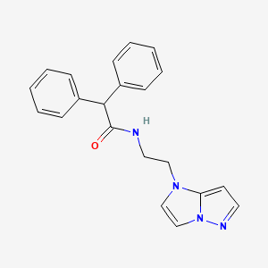 molecular formula C21H20N4O B2768474 N-(2-(1H-imidazo[1,2-b]pyrazol-1-yl)ethyl)-2,2-diphenylacetamide CAS No. 1795416-20-4
