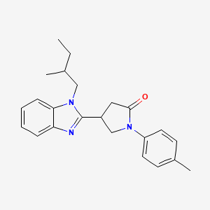 4-(1-(2-methylbutyl)-1H-benzo[d]imidazol-2-yl)-1-(p-tolyl)pyrrolidin-2-one