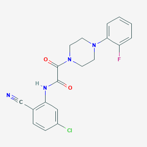 molecular formula C19H16ClFN4O2 B2768496 N-(5-chloro-2-cyanophenyl)-2-[4-(2-fluorophenyl)piperazin-1-yl]-2-oxoacetamide CAS No. 941963-00-4