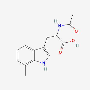 molecular formula C14H16N2O3 B2768503 2-Acetamido-3-(7-methyl-1H-indol-3-yl)propanoic acid CAS No. 71953-92-9