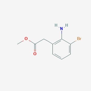 molecular formula C9H10BrNO2 B2768508 甲基-2-(2-氨基-3-溴苯基)乙酸酯 CAS No. 1261762-84-8