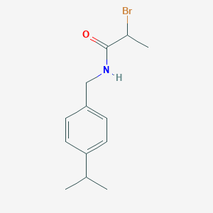 molecular formula C13H18BrNO B2768519 2-Bromo-N-(4-isopropylbenzyl)propanamide CAS No. 1225666-13-6