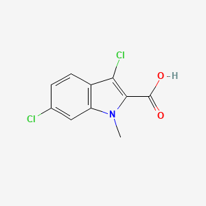 molecular formula C10H7Cl2NO2 B2768525 3,6-二氯-1-甲基-1H-吲哚-2-羧酸 CAS No. 1355224-53-1