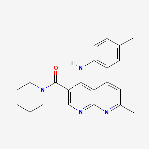 (7-Methyl-4-(p-tolylamino)-1,8-naphthyridin-3-yl)(piperidin-1-yl)methanone