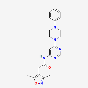 2-(3,5-dimethylisoxazol-4-yl)-N-(6-(4-phenylpiperazin-1-yl)pyrimidin-4-yl)acetamide