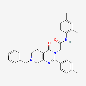 molecular formula C31H32N4O2 B2768531 N-(cyanomethyl)-N-(3,5-dimethylphenyl)[1,2,4]triazolo[4,3-a]pyridine-8-sulfonamide CAS No. 1189709-19-0