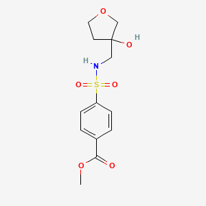 molecular formula C13H17NO6S B2768532 methyl 4-(N-((3-hydroxytetrahydrofuran-3-yl)methyl)sulfamoyl)benzoate CAS No. 1915716-94-7
