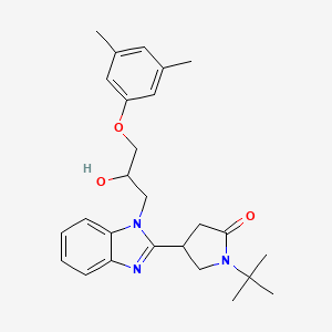 1-tert-butyl-4-{1-[3-(3,5-dimethylphenoxy)-2-hydroxypropyl]-1H-benzimidazol-2-yl}pyrrolidin-2-one