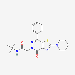 N-(tert-butyl)-2-(4-oxo-7-phenyl-2-(piperidin-1-yl)thiazolo[4,5-d]pyridazin-5(4H)-yl)acetamide