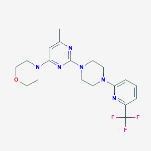 4-[6-Methyl-2-[4-[6-(trifluoromethyl)pyridin-2-yl]piperazin-1-yl]pyrimidin-4-yl]morpholine