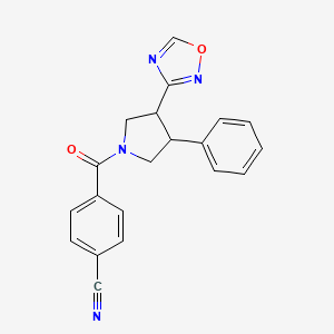 4-(3-(1,2,4-Oxadiazol-3-yl)-4-phenylpyrrolidine-1-carbonyl)benzonitrile