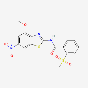 N-(4-methoxy-6-nitrobenzo[d]thiazol-2-yl)-2-(methylsulfonyl)benzamide