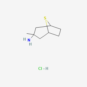 molecular formula C8H16ClNS B2768558 3-Methyl-8-thiabicyclo[3.2.1]octan-3-amine hydrochloride CAS No. 2219371-41-0