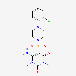 6-Amino-5-[4-(2-chlorophenyl)piperazin-1-yl]sulfonyl-1,3-dimethylpyrimidine-2,4-dione