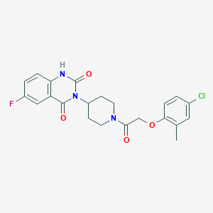 3-(1-(2-(4-chloro-2-methylphenoxy)acetyl)piperidin-4-yl)-6-fluoroquinazoline-2,4(1H,3H)-dione