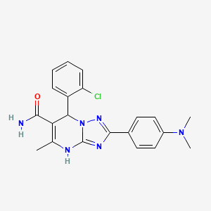 7-(2-Chlorophenyl)-2-(4-(dimethylamino)phenyl)-5-methyl-4,7-dihydro-[1,2,4]triazolo[1,5-a]pyrimidine-6-carboxamide