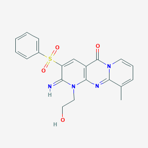 1-(2-hydroxyethyl)-2-imino-10-methyl-3-(phenylsulfonyl)-1H-dipyrido[1,2-a:2',3'-d]pyrimidin-5(2H)-one