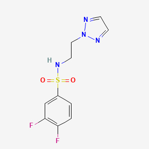 molecular formula C10H10F2N4O2S B2768597 N-(2-(2H-1,2,3-triazol-2-yl)ethyl)-3,4-difluorobenzenesulfonamide CAS No. 2097930-24-8