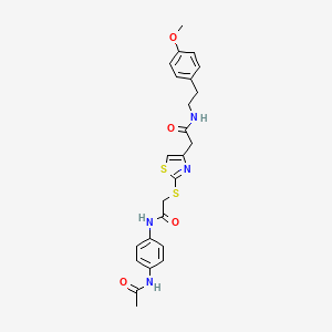 N-(4-acetamidophenyl)-2-((4-(2-((4-methoxyphenethyl)amino)-2-oxoethyl)thiazol-2-yl)thio)acetamide