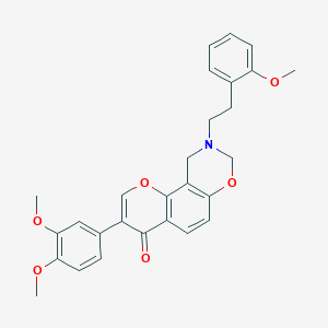 3-(3,4-dimethoxyphenyl)-9-(2-methoxyphenethyl)-9,10-dihydrochromeno[8,7-e][1,3]oxazin-4(8H)-one