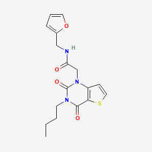 molecular formula C17H19N3O4S B2768613 2-(3-butyl-2,4-dioxo-3,4-dihydrothieno[3,2-d]pyrimidin-1(2H)-yl)-N-(furan-2-ylmethyl)acetamide CAS No. 1252816-71-9