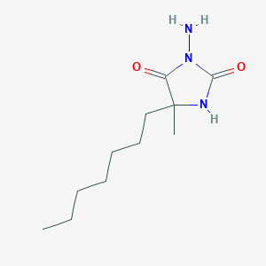 molecular formula C11H21N3O2 B2768618 3-氨基-5-庚基-5-甲基咪唑烷-2,4-二酮 CAS No. 957002-75-4