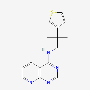 N-(2-Methyl-2-thiophen-3-ylpropyl)pyrido[2,3-d]pyrimidin-4-amine