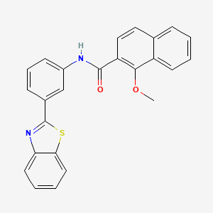 molecular formula C25H18N2O2S B2768627 N-(3-(苯并[d]噻唑-2-基)苯基)-1-甲氧基-2-萘酰胺 CAS No. 2034602-29-2