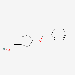 molecular formula C14H18O2 B2768628 3-苯甲氧基双环[3.2.0]庚烷-6-醇 CAS No. 2418662-47-0