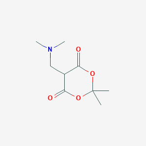 molecular formula C9H15NO4 B2768632 5-[(二甲胺基)甲基]-2,2-二甲基-1,3-二氧杂环己烷-4,6-二酮 CAS No. 227201-29-8
