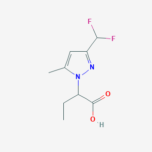 2-[3-(Difluoromethyl)-5-methylpyrazol-1-yl]butanoic acid