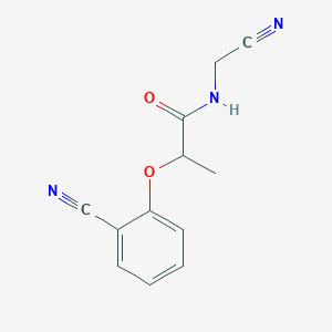 molecular formula C12H11N3O2 B2768637 N-(cyanomethyl)-2-(2-cyanophenoxy)propanamide CAS No. 1311623-30-9