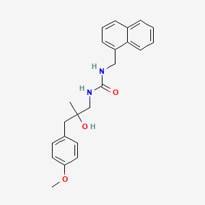 molecular formula C23H26N2O3 B2768638 1-(2-Hydroxy-3-(4-methoxyphenyl)-2-methylpropyl)-3-(naphthalen-1-ylmethyl)urea CAS No. 1396848-06-8