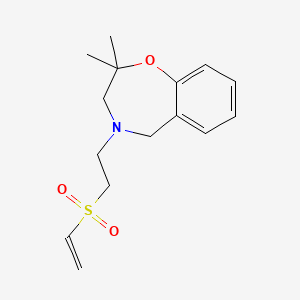 molecular formula C15H21NO3S B2768645 4-(2-Ethenylsulfonylethyl)-2,2-dimethyl-3,5-dihydro-1,4-benzoxazepine CAS No. 2249110-92-5
