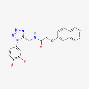 molecular formula C20H15F2N5O2 B2768668 N-((1-(3,4-difluorophenyl)-1H-tetrazol-5-yl)methyl)-2-(naphthalen-2-yloxy)acetamide CAS No. 941874-91-5