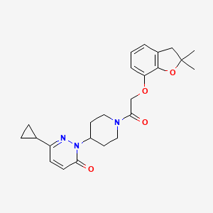 6-Cyclopropyl-2-[1-[2-[(2,2-dimethyl-3H-1-benzofuran-7-yl)oxy]acetyl]piperidin-4-yl]pyridazin-3-one