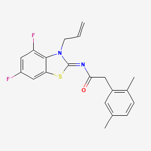 (Z)-N-(3-allyl-4,6-difluorobenzo[d]thiazol-2(3H)-ylidene)-2-(2,5-dimethylphenyl)acetamide