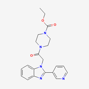 ethyl 4-(2-(2-(pyridin-3-yl)-1H-benzo[d]imidazol-1-yl)acetyl)piperazine-1-carboxylate
