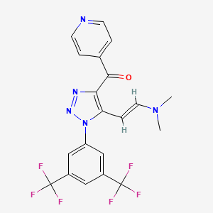 [1-[3,5-bis(trifluoromethyl)phenyl]-5-[(E)-2-(dimethylamino)ethenyl]triazol-4-yl]-pyridin-4-ylmethanone