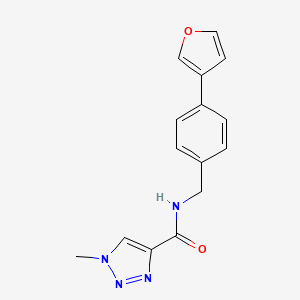 molecular formula C15H14N4O2 B2768680 N-(4-(furan-3-yl)benzyl)-1-methyl-1H-1,2,3-triazole-4-carboxamide CAS No. 2034455-51-9