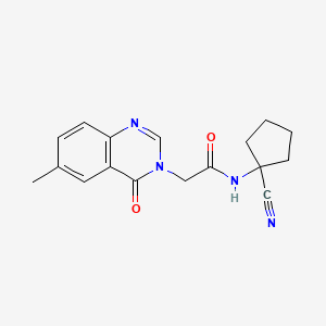 molecular formula C17H18N4O2 B2768688 N-(1-cyanocyclopentyl)-2-(6-methyl-4-oxo-3,4-dihydroquinazolin-3-yl)acetamide CAS No. 1197870-71-5