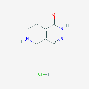 molecular formula C7H10ClN3O B2768698 5,6,7,8-Tetrahydropyrido[3,4-d]pyridazin-1(2H)-one hydrochloride CAS No. 1956334-34-1