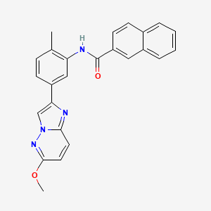 molecular formula C25H20N4O2 B2768703 N-(5-(6-甲氧基咪唑[1,2-b]嘧啶-2-基)-2-甲基苯基)-2-萘酰胺 CAS No. 946217-46-5