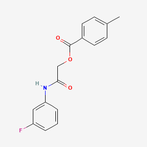 molecular formula C16H14FNO3 B2768706 [2-(3-氟苯氨基)-2-酮乙基] 4-甲基苯甲酸酯 CAS No. 1002663-41-3