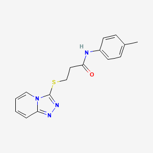 3-([1,2,4]triazolo[4,3-a]pyridin-3-ylthio)-N-(p-tolyl)propanamide
