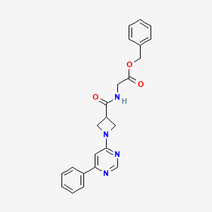 Benzyl 2-(1-(6-phenylpyrimidin-4-yl)azetidine-3-carboxamido)acetate