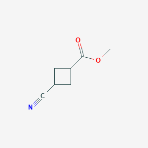 molecular formula C7H9NO2 B2768711 甲基 3-氰基环丁烷甲酸酯 CAS No. 1823933-96-5