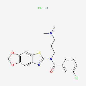 N-([1,3]dioxolo[4',5':4,5]benzo[1,2-d]thiazol-6-yl)-3-chloro-N-(3-(dimethylamino)propyl)benzamide hydrochloride