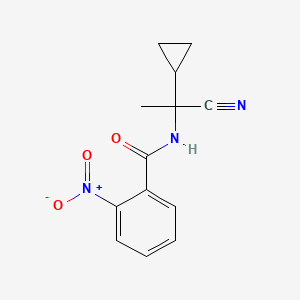 molecular formula C13H13N3O3 B2768717 N-(1-Cyano-1-cyclopropylethyl)-2-nitrobenzamide CAS No. 1110928-62-5